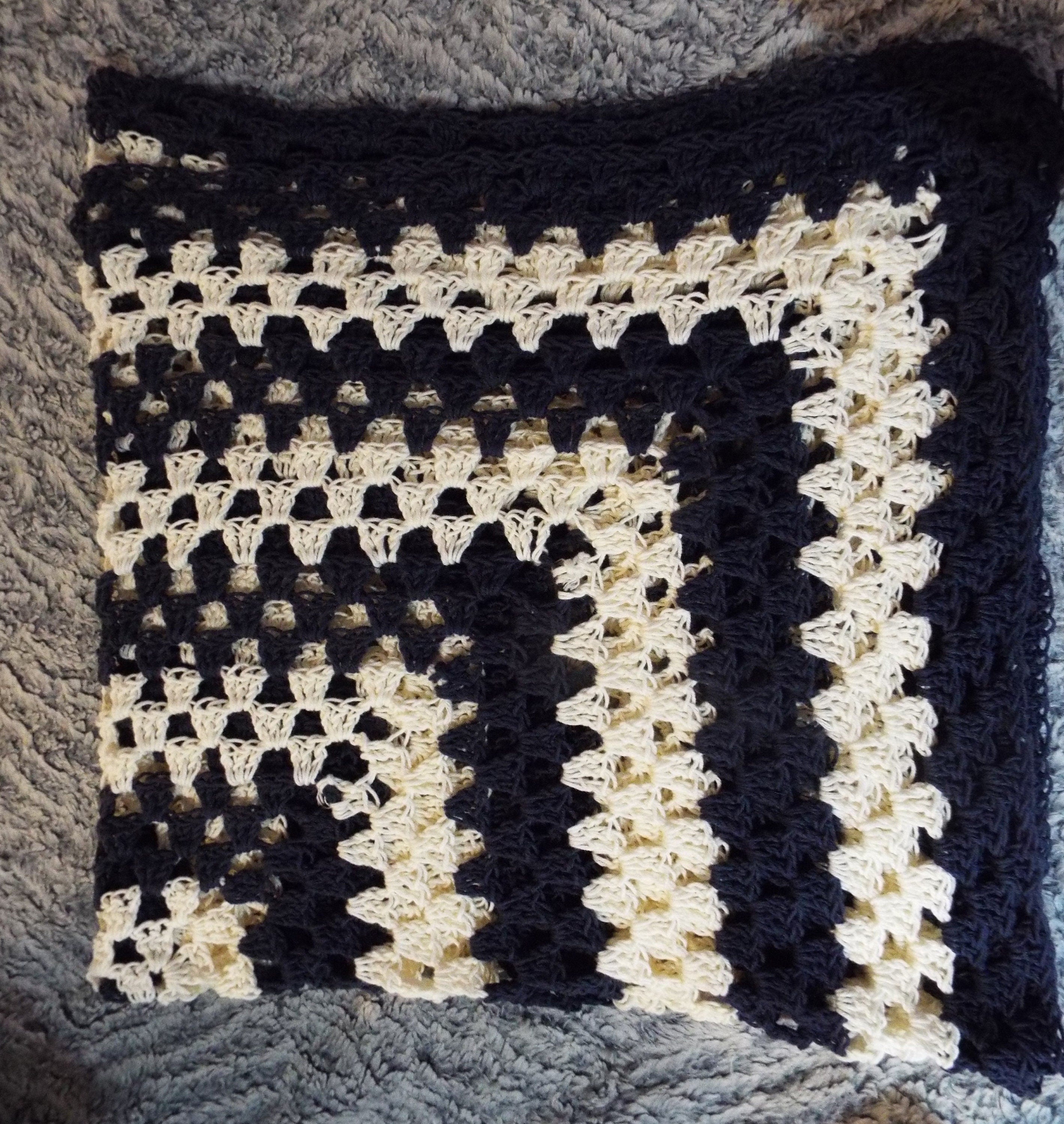 Delicate Lacy Preemie Christening Blanket With Beanie Granny Square